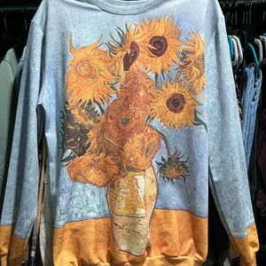 Sunflower Print Sweatshirt
